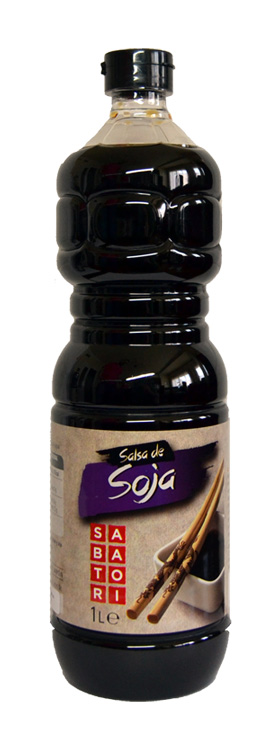 Botella PET de salsa de soja de 1 litro