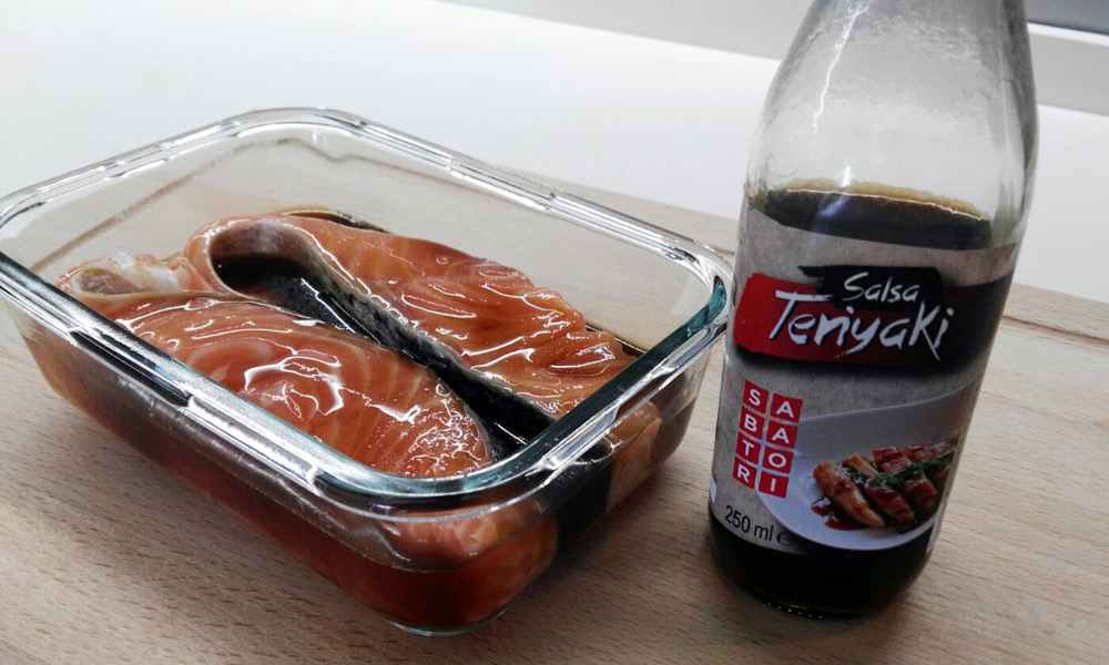 Marinado del Salmón en Salsa Teriyaki